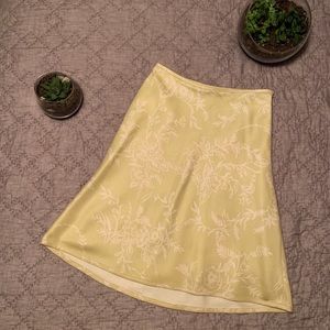 Light green silk skirt from Ann Taylor